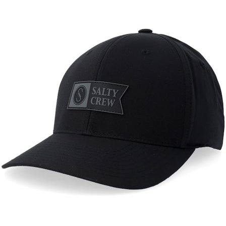 Salty Crew - Schwarz Flexfit Cap - "Apex Black Flexfit " @ Hatstore