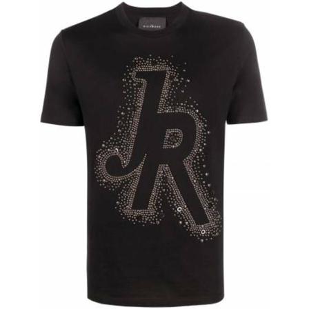 John Richmond J Logo AND Applies T -Shirt Sort, Herre T-shirts