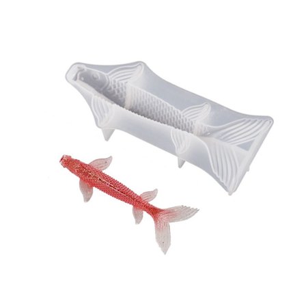 3D Lucky Koi Fish Silikoneform Stor Guldfiskeform LILLE
