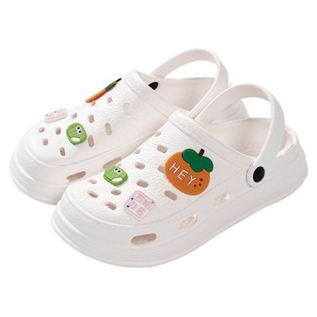 Tøfler for barn i hvit, 1 stk. Pustende tøfler for babyjenter