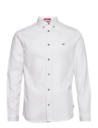 Tjm Essential Reg Shirt Skjorte Casual Hvid Tommy Jeans