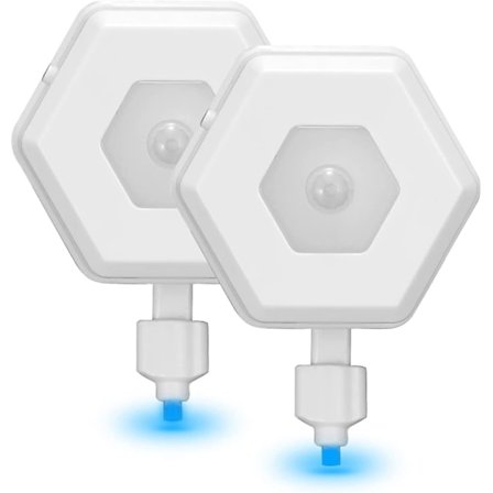 Toalett nattlys 2-pakning, bevegelsessensoraktivert LED-lampe, 7-farget toalettlys for baderomsdekor, barnas baderomsett kule ting (2-pakning)