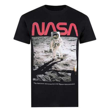 Nasa Aldrin T-shirt För Män Xl Svart/vit/röd