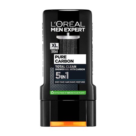 L'Oréal Paris Men Expert Total Clean Shower Gel 300 ml, Skincare, Kropspleje, Bad & Brus
