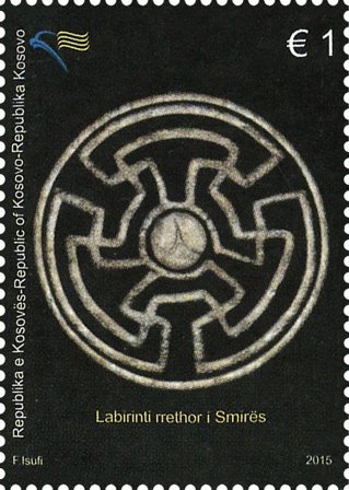 Kosovo - Smira rund labyrint - Postfrisk frimærke