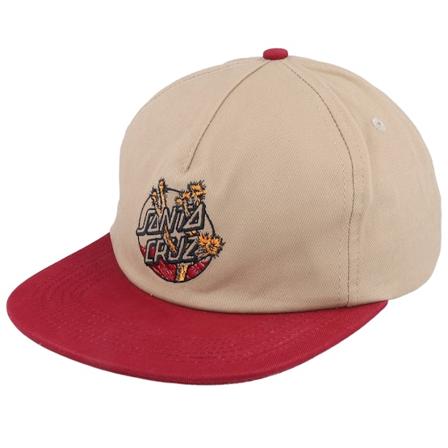 Santa Cruz - Beige snapback Casquette - Joshua Tree Dot Cap Oat/Blood Strapback @ Hatstore
