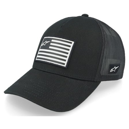 Alpinestars - Negro trucker Gorra - Flag Hat Black/Black Trucker @ Hatstore