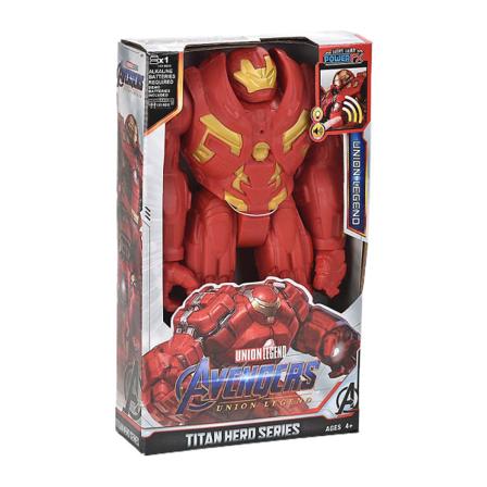 Jente og gutt 12 tommers superhelt-serie actionfigur modell lysende lyd dukke leketøy gave Hulkbuster