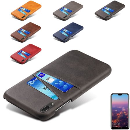 Kortholder Huawei P20 cover mobilcover hul til oplader hovedtelefoner -