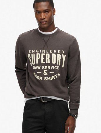 Superdry Workwear Applique Sweatshirt - Grey - L