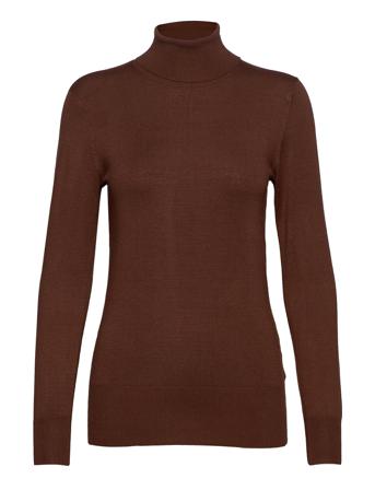 Astrid Roll Neck Turtleneck Rullekravetrøje Burgundy Kaffe