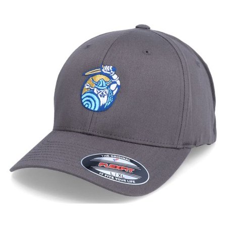 Vikings - Grå flexfit Keps - Viking Swordsman Dark Grey Flexfit @ Hatstore