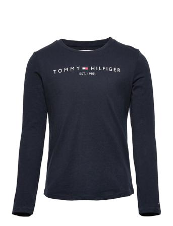 Essential Tee L/S T-shirts Long-sleeved T-shirts Blå Tommy Hilfiger