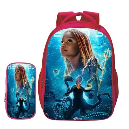 Den Lille Havfrue Skoletaske Piger Børn Skoletaske Disney Prinsesse