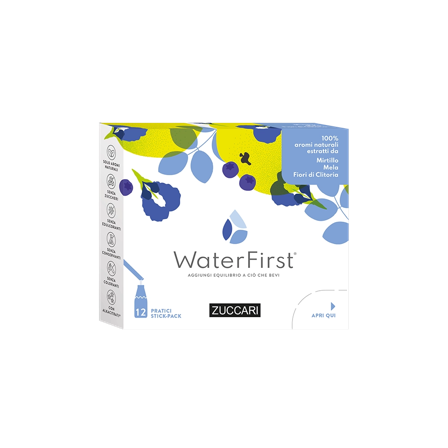 Zuccari WaterFirst Mirtillo, Mela, Fiori di Clitoria 12 Stick