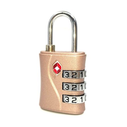 TSA Customs Code Lock Bagage Lösenordslås ROSE GOLD