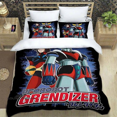 v979 Sengetøy UFO ROBO GRENDIZER GOLDORAK Sengetøysett utsøkt sengetøysett dynetrekk dynesett luksus bursdagsgave 3-delt 135x200cm 53x78in