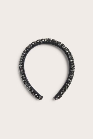 Kappahl | Diadem med strass | Svart