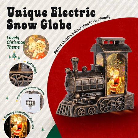 *Jul Snöglob Lantern Tåg, zootop Jul Lykta Batt*