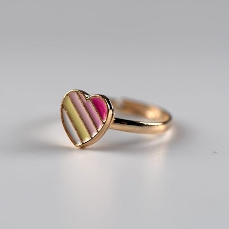 Lasten sormus, Heart Stripe - Busy Lizzie