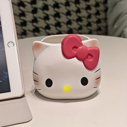 pc Hello Kitty pennholder - søt tegneserie katt design plast skrivebordsorganisator
