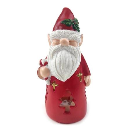 Julemann Santa Claus Statue Borddekor Ornament med LED-lys
