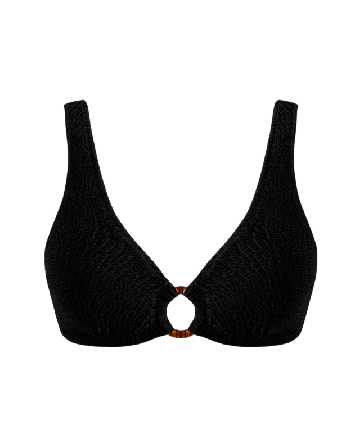 Understatement Ring Scoop Bikini Top Dam Svart L