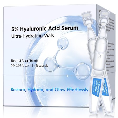 30 st Förbättrar Hudtextur Hyaluronsyra Serum med 3% Hyaluronsyra