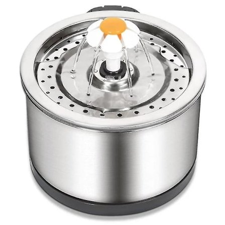 Kattens drikkefontene i rustfritt stål 2,5L automatisk dispenser
