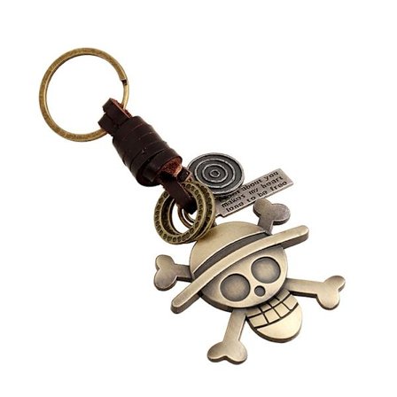 Nice Keyring in SteamPunk-style - scull and bones