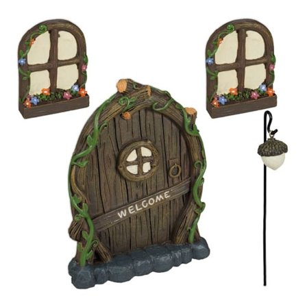 Välkommen" fairy door set