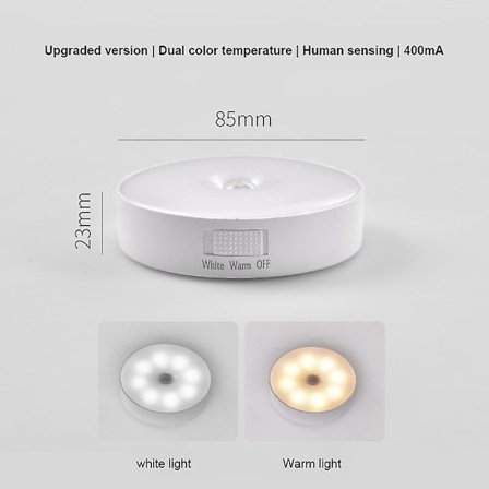 Ladattava lamppu Paristokäyttöinen Led-liiketunnistinvalo USB latausyövalo