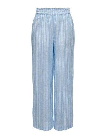 Onltokyo Life Lin Bl Str Pant Pnt Bottoms Trousers Linen Trousers Blue ONLY