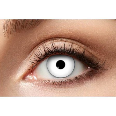 Partylinser vita zombie färgade linser halloween coola crazy läskiga