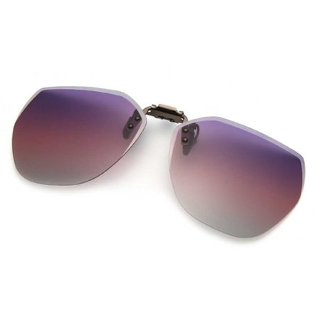 Flip-Up Clip-On solbriller Metal Lilla Tint