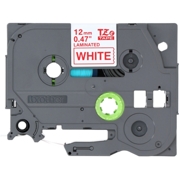 ETIKETTBÅND RØD/HVIT 12MM