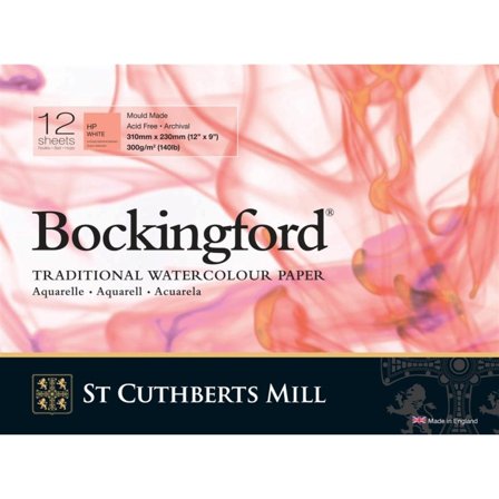 St Cuthberts Mill Bockingford Watercolour paper HP 300g 31x23cm
