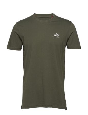 Basic T Small Logo T-shirts Short-sleeved Grön Alpha Industries