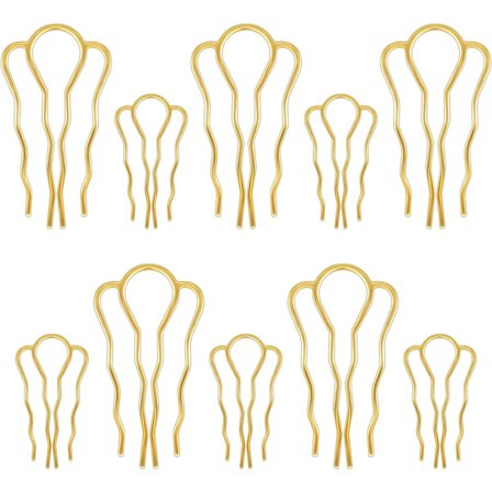 10 st Chignon Pin Hårnål Zinklegering Hårnål U-Form 4 Klor La