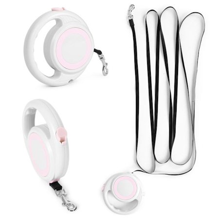 4,2 m automatisk snor til hund eller kat med lås