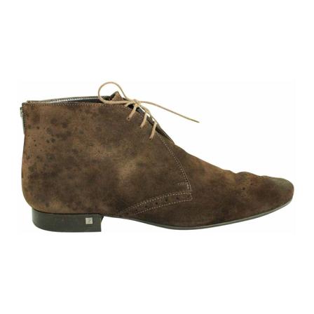 Louis Vuitton Vintage, Pre-owned Suede Lace-up Shoes Bruin, Heren, Maat:41 EU