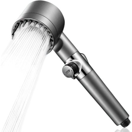 Högtryck Duschhuvud med Universal Anti-Kalk Filter 3 Lägen Dusch Stort Duschhuvud Telefonhandtag Dusch
