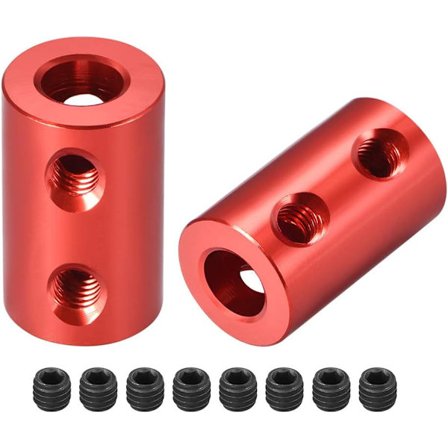 6mm til 6mm Bore Kobling Motoraks Rigid Kobling Sett Skrue, ZQKLA