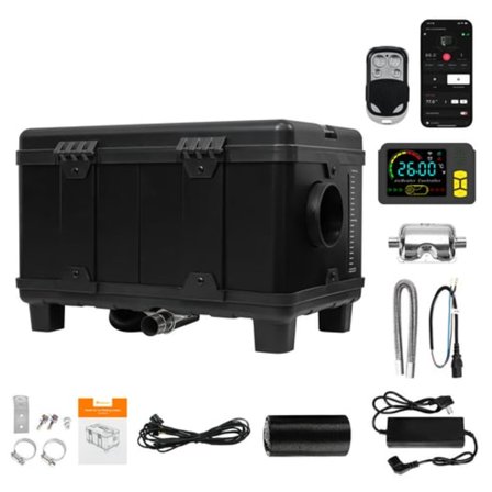 Sunster 8KW 12V 24V 110-240V Dieselvärmare Parkeringsvärmare Webasto med Bluetooth APP Ultralågt Ljud och LCD För Bilar Husbilar Husvagnar