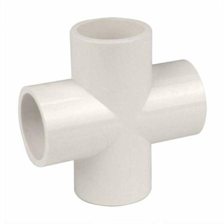 10 pakke 20 mm 4-veis krysshode PVC-koblinger for kraftig drivhusrammekonstruksjon