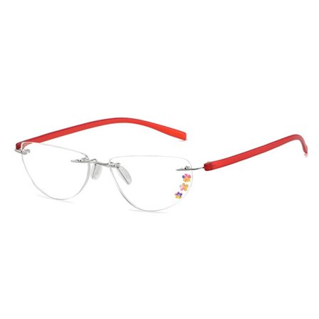 Anti-blåt lys læsebriller Firkantede briller RØD STYRKE