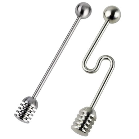 2 kappaletta hunaja- ja siirappikauhan palvelimen hunajalusikka 304 st