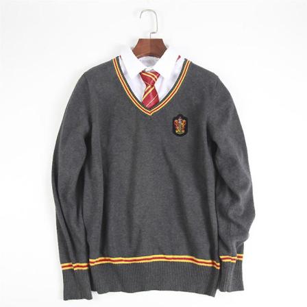 Gryffindor Jumper Hvid Skjorte Slips Cosplay Mænd Og Kvinder Langærmet Pullover -a woman XL