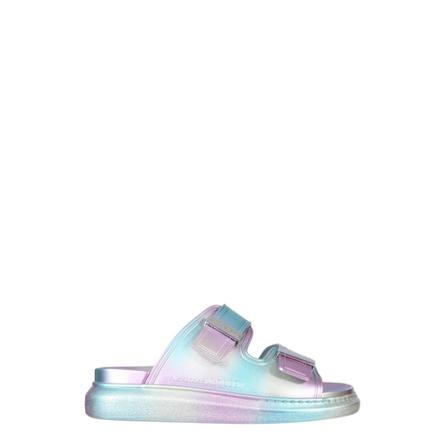Alexander McQueen, Oversized Hybrid Slides Szary, Kobieta, Rozmiar: 37 EU