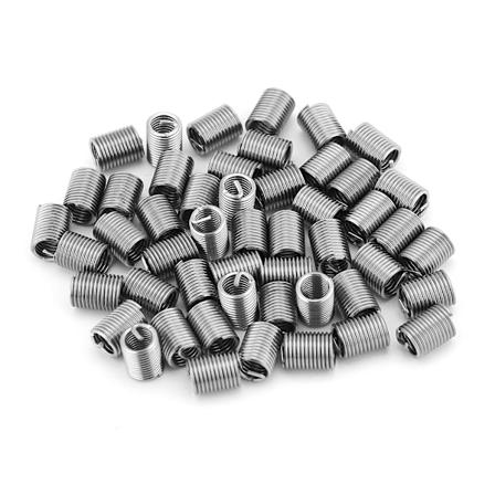 Ruostumattomasta teräksestä valmistetut kierteitetyt insertit - 50 kpl, M6 x 1,0 x 2,5 D pituus